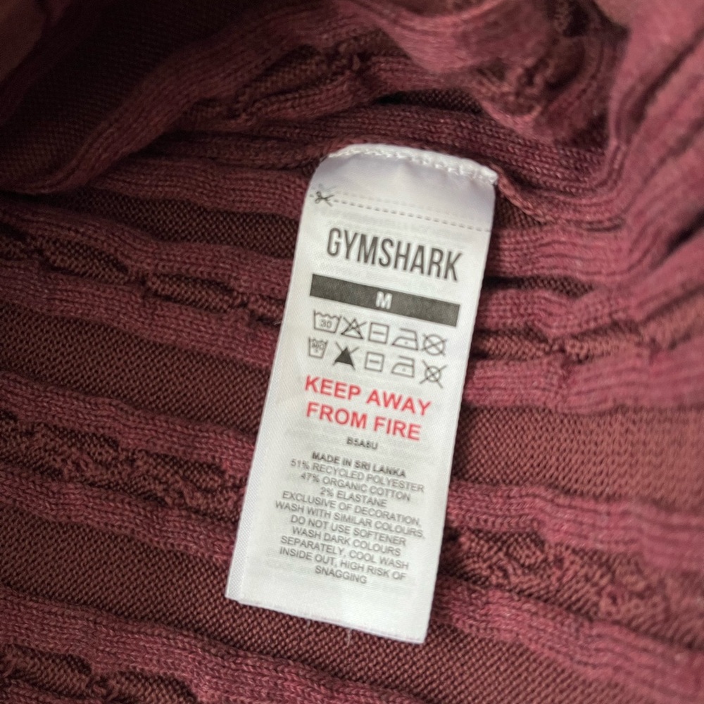 NWOT GymShark Cable Knit Cropped Sweater Pullover Organic Cotton Size M - Picture 6 of 9